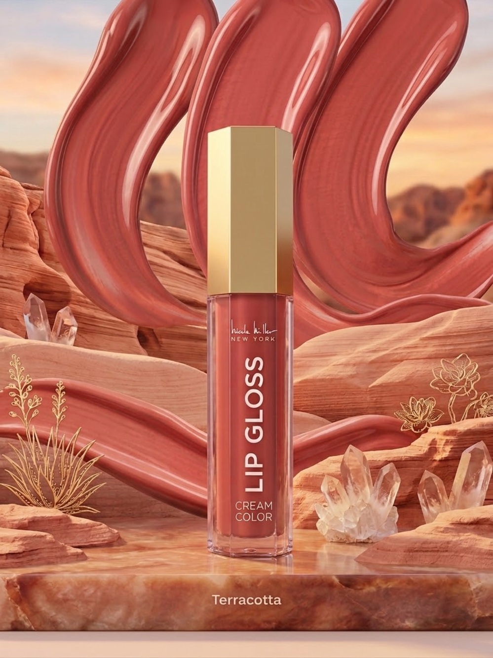 Nicole Miller New York Lip Gloss - Terracotta (Warm Nude)